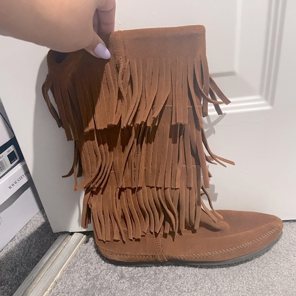 Minnetonka Fringe Boots